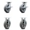 Service Caster 8 Inch Kingpinless Thermoplastic Rubber Wheel Swivel Caster Swivel 2 Rigid, 2PK SCC-KP30S820-TPRRF-2-R-2 - alternate 1